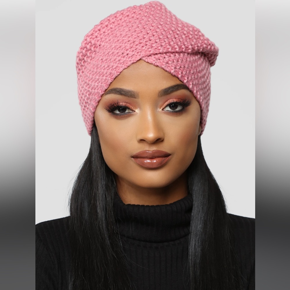 Fashion Nova Pink Knit Head Wrap
